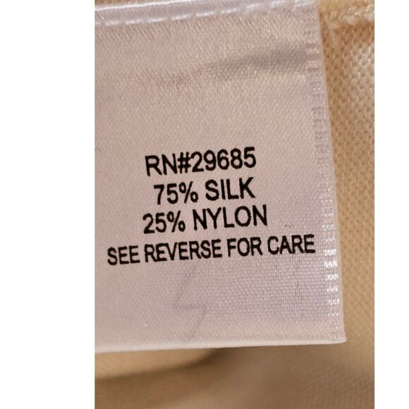 Pendleton Women Silk Long Sleeve Button Front Cardigan Sweater SZ L Petite Cream - Picture 4 of 5